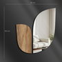 Wallity Ozgl511 Espejo Decorativo Elegante para Hogar 43 x 50 cm